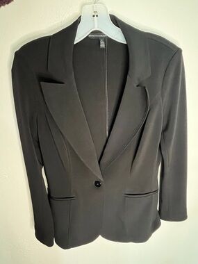 White House Black Market Black Women's Blazer with Notch Lapel